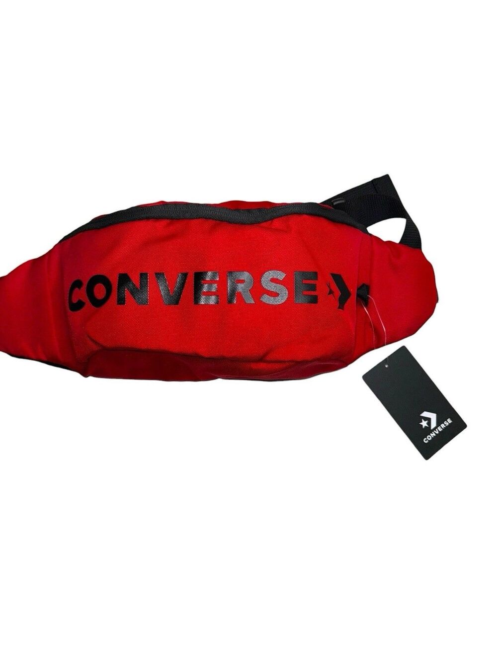 Converse Large Fanny Pack Crossover Bag Adjustable Strap Spell Out Logo Red New
